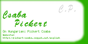 csaba pickert business card